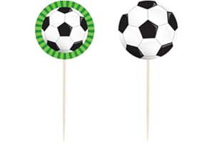 PD-Party 7031632 Classy Festa Cocktail Scelte | Cocktail Picks | Festivo Decorazione - Football, Multicolore, 6.5cm Lunghezza x 3cm Larghezza x 0.1cm Altezza
