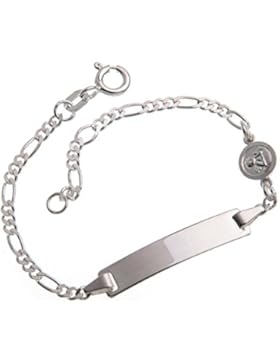 Baby- und Kinder ID Armband Engel I inkl. Gravur (beidseitig) und Verpackung 925 Silber, Länge wählbar 11-16cm