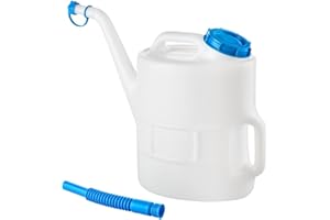 hünersdorff Caraffa per acqua potabile con tubo di uscita, 13 litri, adatta per alimenti, in HDPE, richiudibile, 2 manici, ideale per roulotte, camper e campeggio - blu e naturale