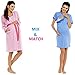 Zeta Ville Women's Nursing Nightdress Robe Labour Hospital Gown MIX & MATCH 552c (Robe - Blue, UK 14/16)