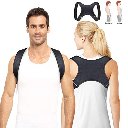 Preisvergleich Produktbild HelloToday Haltungstrainer, Geradehalter zur Haltungskorrektur Rückentrainer Schulter Rückenstütze, Schultergurt gegen Nacken-Rückenbandage Rücken Damen und Herren-Größenverstellbar