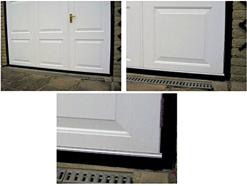 Aluminium Zugluftstopper, Bodendichtung für Garagentor 2,5 m (1250mm x 2 stück) mit Gummi - 3