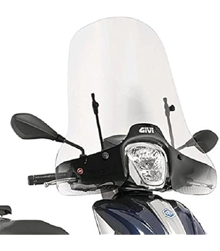FABBRI Pare-Brise Moto Gris Summer - Compatible Piaggio Vespa PX 125 1989-2018 - Protection Parfaite