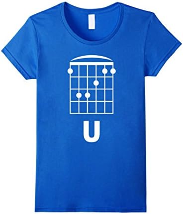 Women's Guitarist T-Shirt F Chord Funny Guitar Tee Small Royal Blue