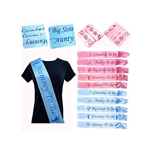 SYGA Set of 5 Sholder Sashes for Baby Shower Party Pink