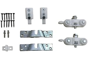 AERREGI KIT PER BINARI SCORREVOLI | SISTEMI SCORREVOLI PER PORTE | SET CARRELLI SCORREVOLI PER PORTE CON PORTATA 80 Kg (SET SCRIGNO)