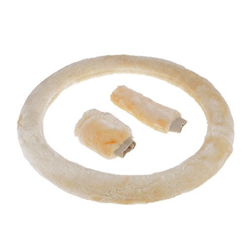 Generic 3pcs Winter Soft Plush Gear Shift Cover Handbrake Grips Steering Wheel Cover - beige RS.275 (79.00% Off) - Amazon
