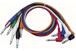 DAP Audio Mono Patchkabel 90 cm 6farbSet-gerade & gewinkelt