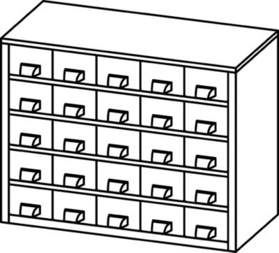 Schubladenmagazin, Schubladen glasklar – HxBxT 238 x 306 x 155 mm, Gehäuse-Traglast 20 kg 25 Schubladen – Klarsichtmagazin Kleinteilemagazin Lagersystem Magazin Magazinschrank Schubladenmagazin Schubladenschrank Schubladensystem - 2