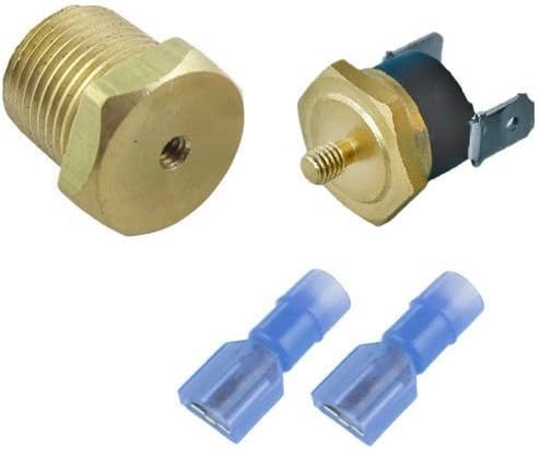 American Volt 170'f Turn-on Temperature Engine Fan Thermostat Switch 3/8" Npt Probe Sensor Kit