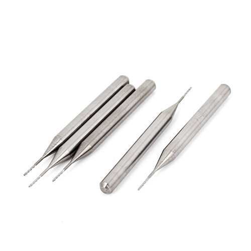 5 PCS Hartmetall-CNC PCB Schaftfräser 3.175 Schaft 0,5 mm Schneiden Dia