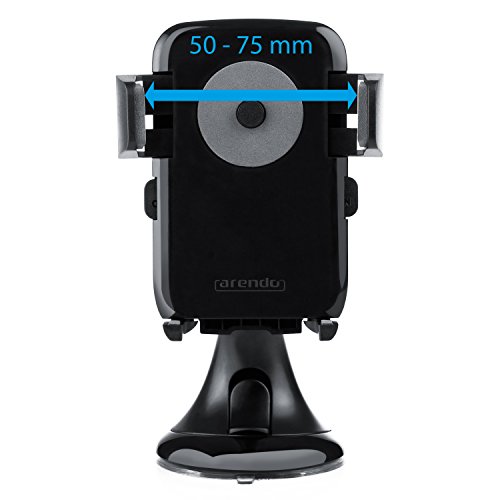 Supporto Arendo per smartphone, inserimento rapido, snodato a 360Â° e ventosa | Tenuta universale automatica per veicoli | Adatto per i telefoni mobili / smartphone / phablet / apparecchiature di navigazione | portatile | compatibile con il respingente / Case / Custodia