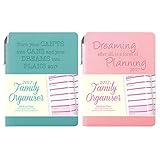 A6 2017 Home Family Week to View Organiser Flexi Cover Diary With Pen x 1 Single (Pink)