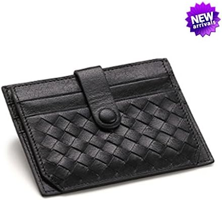 Slim Wallet Leather Men's Money Clip Lady Simple Card Holder Change Clip (Color : Khaki, Size : 10.8cm/4.3inch)