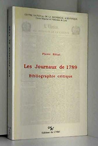 Les  Journaux de 1789 : bibliographie critique