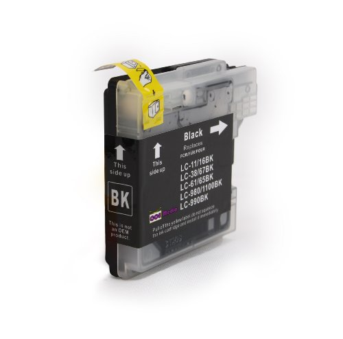 5er Set – BROTHER LC1100 / LC980 BK kompatible Druckerpatronen | 5x schwarz | geeignet für Brother Drucker der MFC & DCP Serie - 2