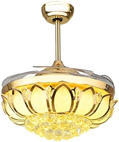 FFJTS Modern European Stealth Chandelier Led Crystal Fashion Simple Fan Light
