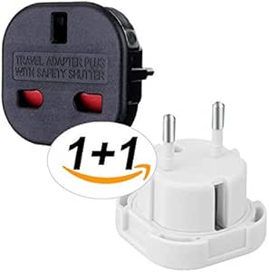 Adattatore Da Viaggio DE A USA UK GB Inghilterra Presa 3pin Spina - Foto 4