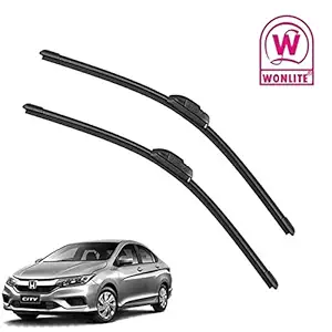 Wonlite Car Wiper Blades compatible for Honda City New Set of 2 Pcs R 24 L 14