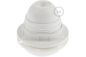 creative cables Kit portalámparas para Pantalla de termoplástico con Doble arandela E27 - Blanco