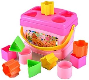 Tiswell Educational Toys and Colorful Intelligence Learning Building Blocks Box (Pink)