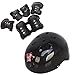 Produktbild Upstore 1Set 7 in 1 Sports Skateboard Schutz Sets Fahrrad Roller Skating Helm/Ellenbogen Pads/Knie/Handgelenk Pads Sicherheit Schutzgitter Gear für Kinder Kinder, Schwarz, S