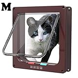  Sailnovo gato Tapa Perros Tapa 4 Vías Imán de Cierre para gatos, perros grandes 23.5 * 25 * 5.4 cm Perros Puerta Gatos Puerta Mascotas Tapa, instalar ligero con marco telescópico