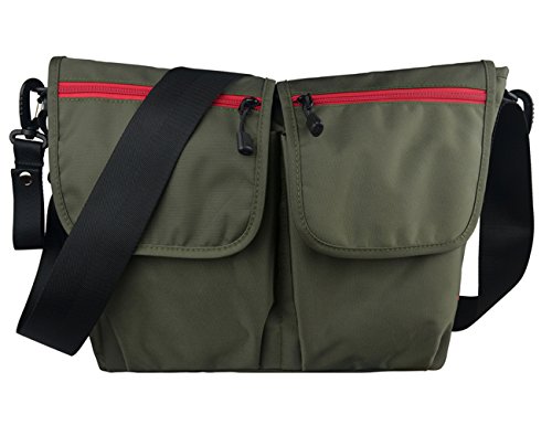 Ecosusi Dual-Purpose Messenger Bag Diaper Bag for Dads Green