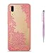 Produktbild Grandoin Huawei P20 Hülle, 2 in 1 Ultra Dünne Schale Luxus Ultra Dünn Weich TPU Bumper Case Silikon Schutzhülle Handy Tasche für Huawei P20 (Rosa Lotus)