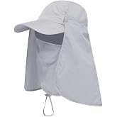 Voarge Anti-UV Sun Protection Cap with Removable Mask Hat Neck Cap and Face UV Protects Neck Face
