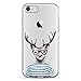 Produktbild Blitz® JOKE Schutz Hülle Transparent TPU Cartoon Comic Case iPhone HIPSTER HIRSCH iPhone 6 6s