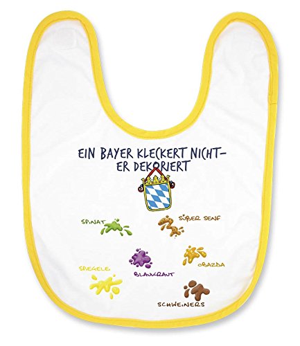 Babylatz "Ein Bayer kleckert nicht - er dekoriert" - als Geschenk für Nachwuchsbayern oder als Souvenir - die stadtmeister