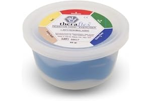 PRAXIS MEDICAL NETWORK PASTA MODELLABILE PER LA RIEDUCAZIONE DELLA MANO THERAFLEX PUTTY - Confezione gr. 85 (Blu - Extra Forte)