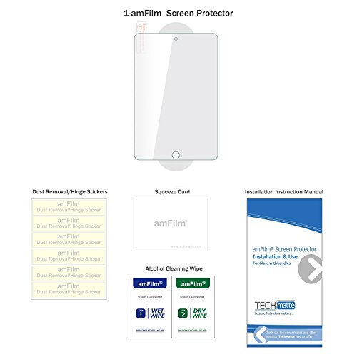 iPad Mini 4 Screen Protector, amFilm® Tempered Glass Screen Protector for Apple iPad Mini 4 2015 New 0.33mm 2.5D Rounded Edge (1-Pack) [Lifetime Warranty]