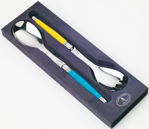 détail Laguiole Jean Dubost 93/13108 Coffret Bois Aubergine Service Salade