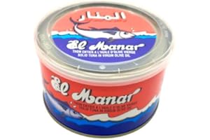 HARVESSA Hochwertiger Ganzer Thunfisch in nativem Olivenöl 400g Dose aus Tunesien | 100% natürliches Olivenöl | Saftiger und delikater Geschmack 1X400g (400g)