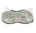Produktbild Katzen Eye Maske Shades Augenbinde Schlafsack Warm Kalt Gel Pack Travel bequem Night 's Cat-Grey
