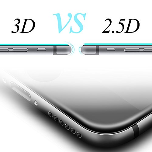 Iphone 7 Panzerglas Schutzfolie, Morecoo 4.7inch 9H Härtegrad 3D Full Coverage 99% Transparenz Panzerfolie Schutzfolie (iphone7, Weiß) - 2