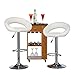 Produktbild Relaxdays Barhocker höhenverstellbar MILES, weiß, mit Lehne, 2-er Set, HxBxT: 103 x 54 x 51 cm, Küchenhocker, white