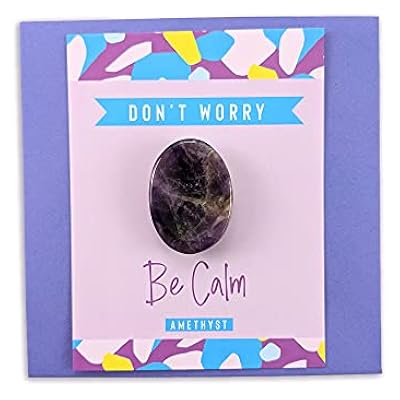 Amethyst Crystal Worry Stone Stress Relief Gift Birthday Anniversary Xmas Stocking Filler