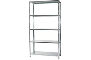 GRIMA - SCAFFALE in metallo ZINCATO 100 X 40 X 187h Portata 400 Kg