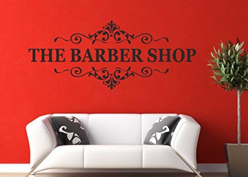 The Barber Shop Sign Wall Art Quote Sticker Hair Beauty Salon Hairdresser B75 (965mm x 400mm)