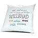 Produktbild Kopfkissen mit Namen Willehad - Motiv Positive Eigenschaften, 40 cm, 100% Baumwolle, Kuschelkissen, Liebeskissen, Namenskissen, Geschenkidee, Deko