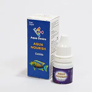 WAD,Aqua Nourish_5ml Each (Classic Pack of 5+1 Units) Wellness and Aquarium Fish Care for Cichlids + Get Free Worth Rs.90/- Calcium Repti-T Supplements