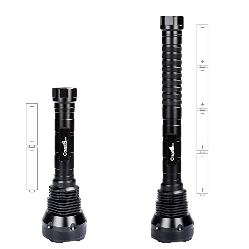 CrazyFire 18000lm LED Taschenlampe,15 Cree XM-L T6 Superhell LED Taschenlampe,Wasserdicht Taktisch 5 Modi Beste Taschenlampe LED Stirnlape mit Sicherheitshammer Unterstützt von 18650 oder 26650 Batterie. - 3