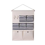 Blueidea® Organizador Colgando De Tela 7 Bolsillos Para el Armario del Cuarto Para Guarda llaves Colgar Sobre de Puerta Armario de Almacenamiento De múltiples Capas Bolsa de Residuos Dormitorio Baño Organizador Antimoho del Ahorrador del Espacio (Azul)