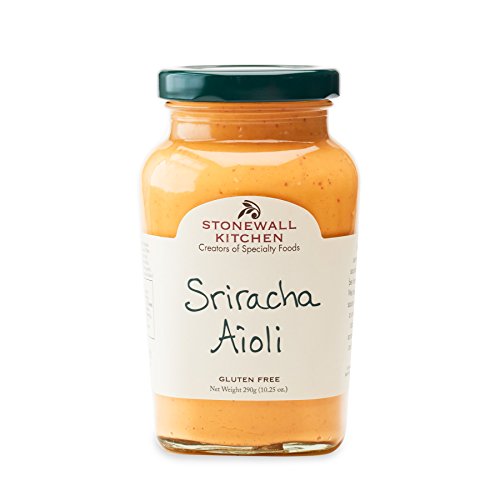 Sriracha Aioli, 298g Jar, Delicious Spicy Aioli with Sun-Ripened Chillies for Burgers, Meat, and Sandwiches