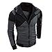 Produktbild Herren Wintermantel Lässig Kapuzenpullover Sport Sweatshirt Oversize Kapuzenpullis Jacke Mantel Outwear Männer Winterjacke Cord Patchwork Outdoorjacke Retro Hoodie Kapuzenpulli Tops Felicove