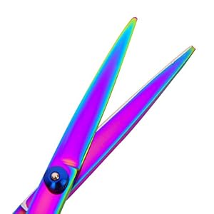 YINGMAN 3 PCS Professional Pets Hair Grooming Scissors Kits-Thinning, Straight,Curved Shears with Grooming Comb-Sharp… - Image 7