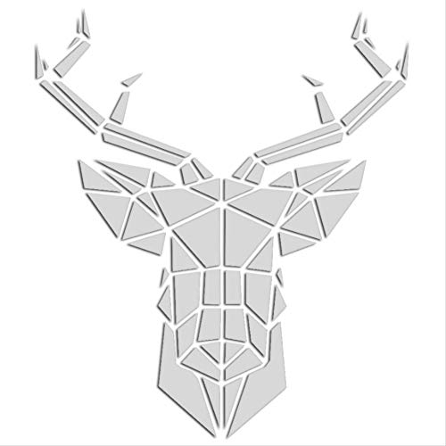 Preisvergleich Produktbild HAIMACX Wandtattoos Hirsch Kopf Acryl Spiegel Wandaufkleber Wohnzimmer Schlafzimmer Dekoration Hintergrund Spiegel Aufkleber 40 * 35 cm, Rot Selbstklebend